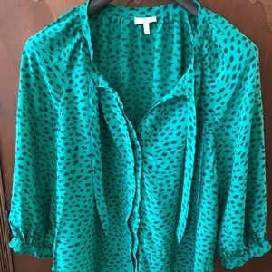 Joie 100% Silk Teal Top - Size Large